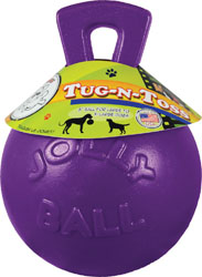 Purple Tug-N-Toss ball - 10 in dog toy