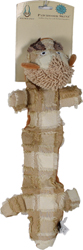 PATCHWORK SKINZ STUFFLESS DOG TOY WITH SQUEAKER