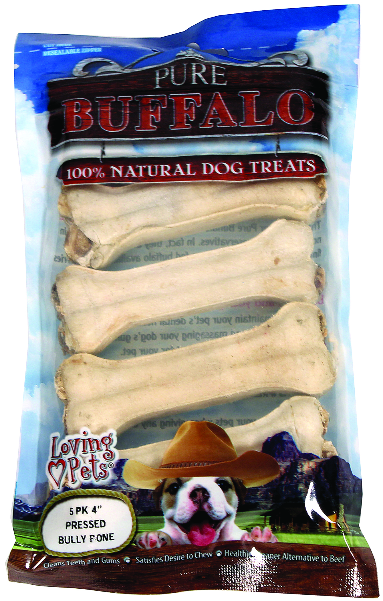 PURE BUFFALO PRESSED BULLY BONES