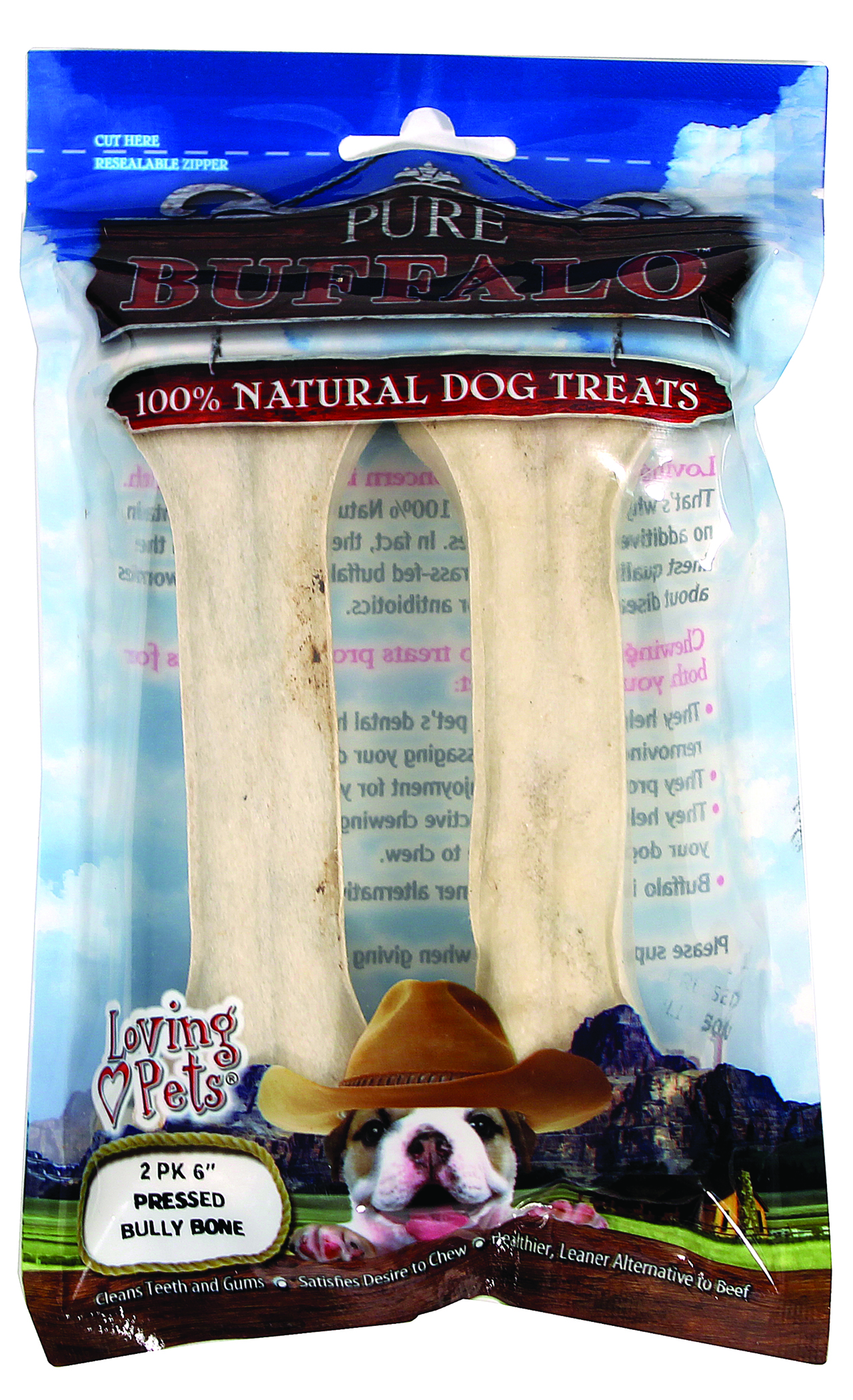 PURE BUFFALO PRESSED BULLY BONES