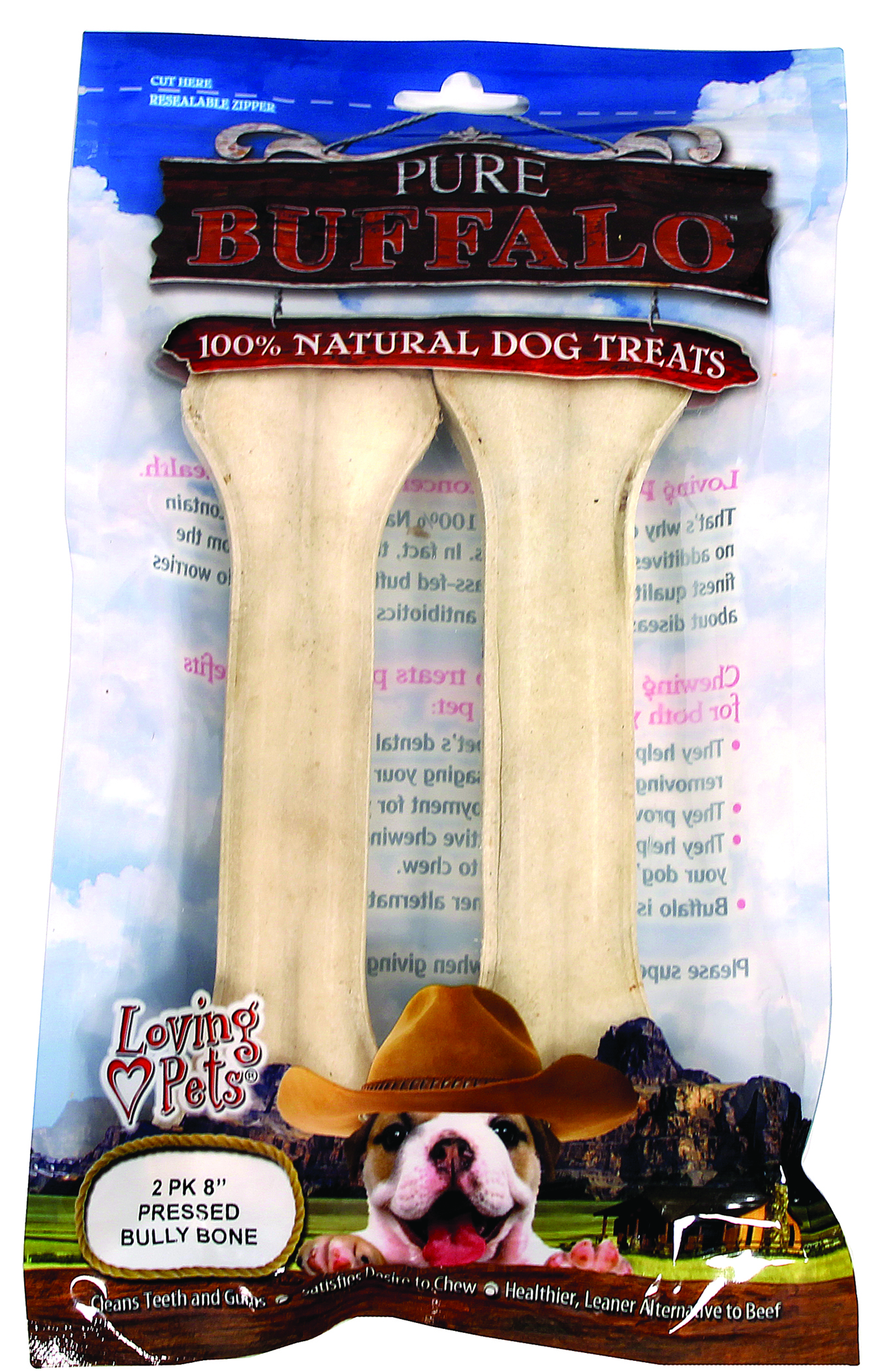 PURE BUFFALO PRESSED BULLY BONES