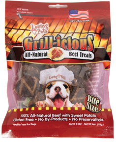 GRILL-ICIOUS BITE SIZE ALL-NATURAL DOG TREATS