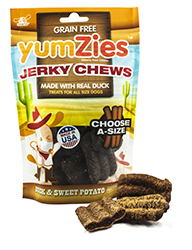 YUMZIES GRAIN FREE JERKY CHEWS FOR ALL DOGS