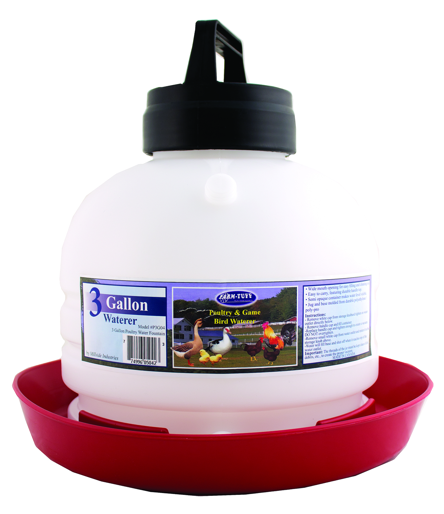 TOP-FILL POULTRY FOUNTAIN