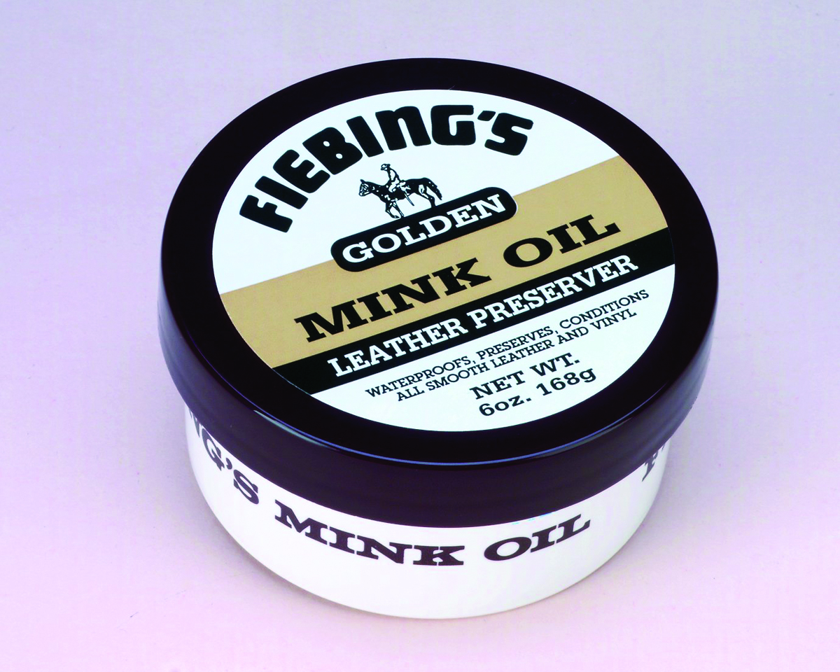 Golden Mink Oil Leather Preserver Medium Brown 6 ounce