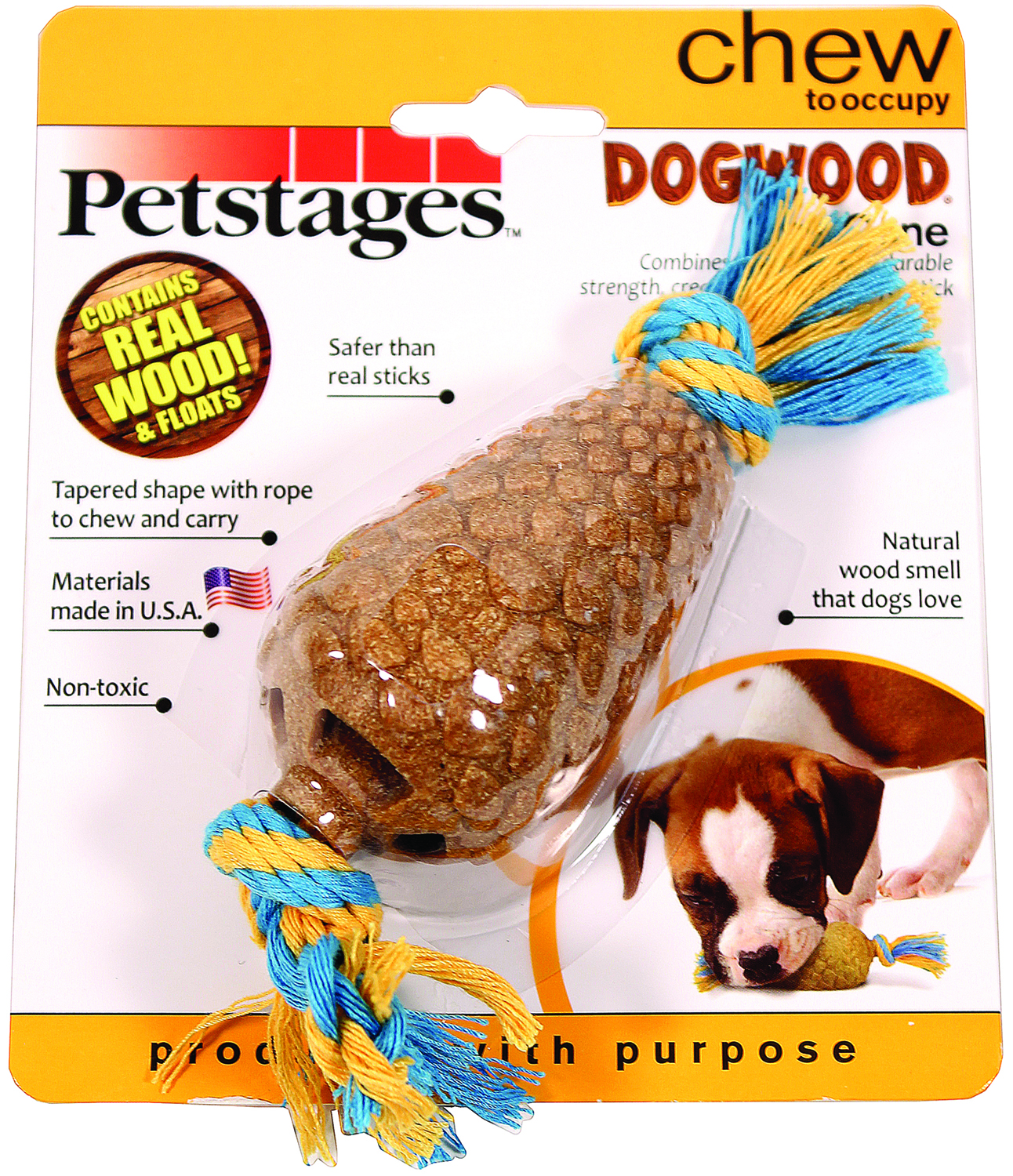 DOGWOOD PINE CONE DOG CHEW TOY