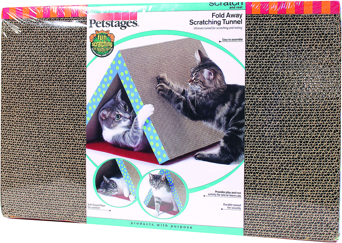FOLD AWAY SCRATCHING TUNNEL CAT TOY