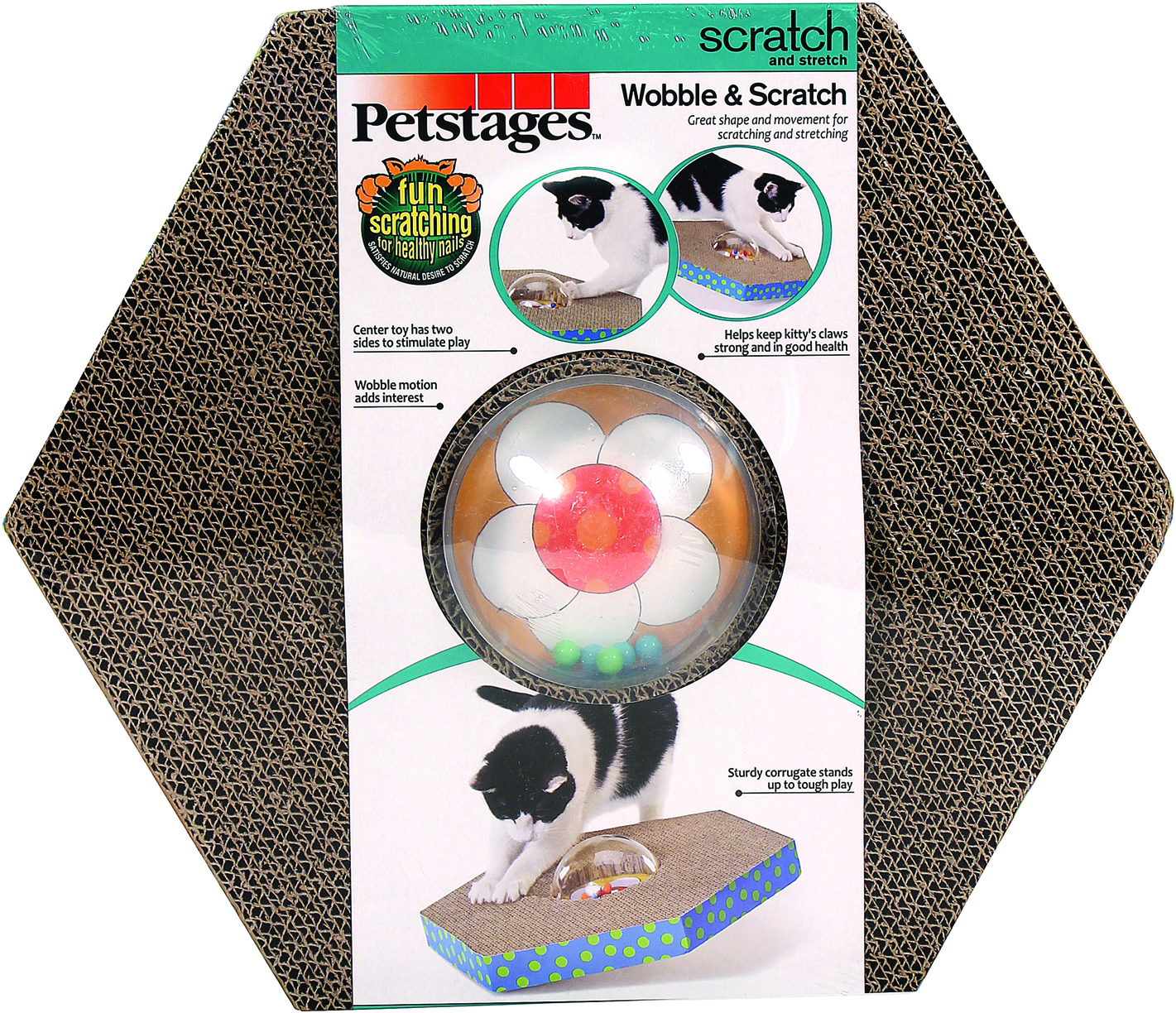 WOBBLE & SCRATCH CAT TOY