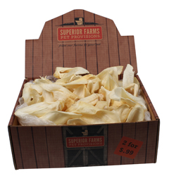 PET PROVISIONS LAMB EARS DOG CHEW DISPLAY