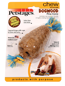 DOGWOOD PINE CONE DOG CHEW TOY
