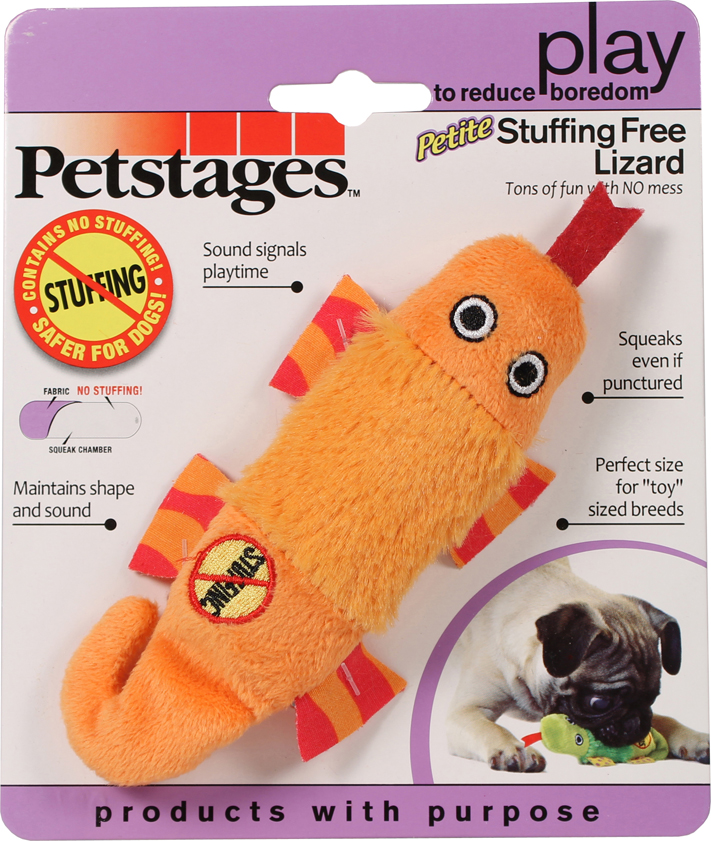 STUFFING FREE LIZARD DOG TOY