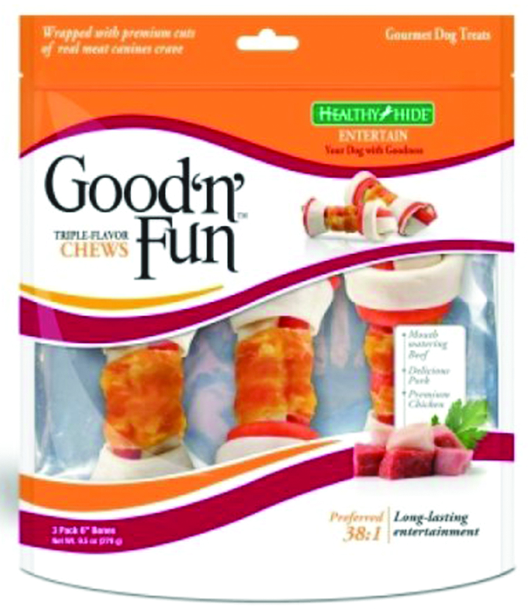 HEALTHY HIDE GOOD N FUN FLAVOR TRIPLE BONES