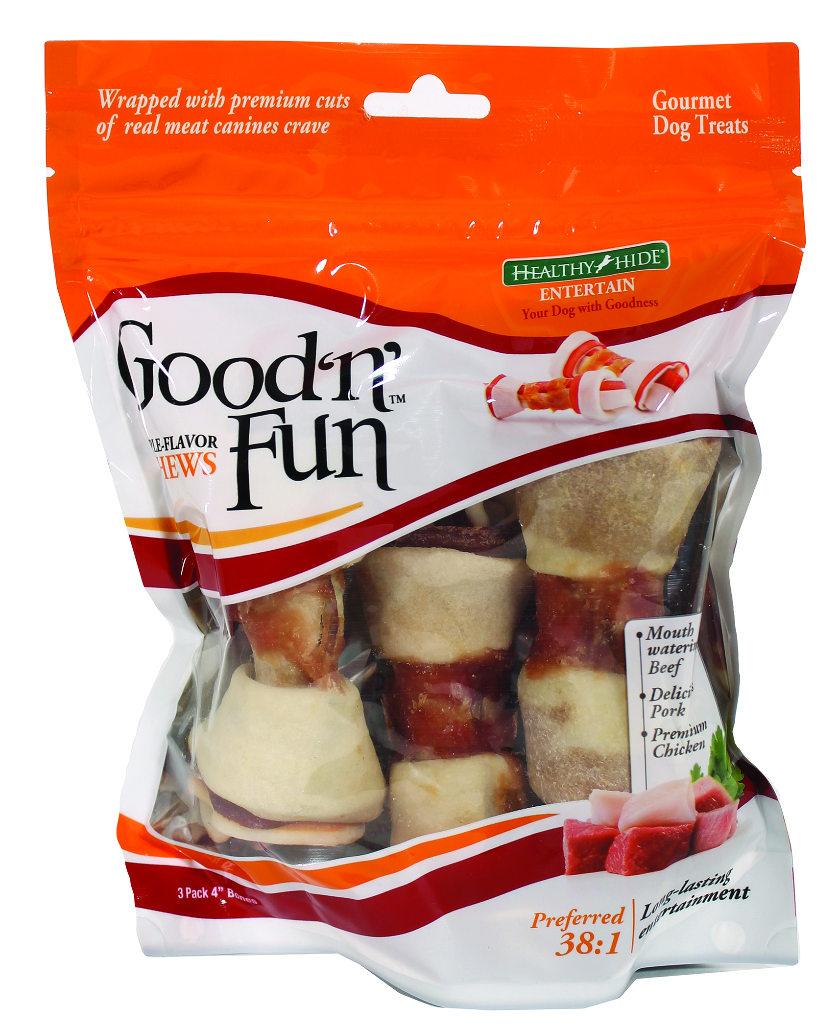 HEALTHY HIDE GOOD N FUN TRIPLE FLAVOR BONE