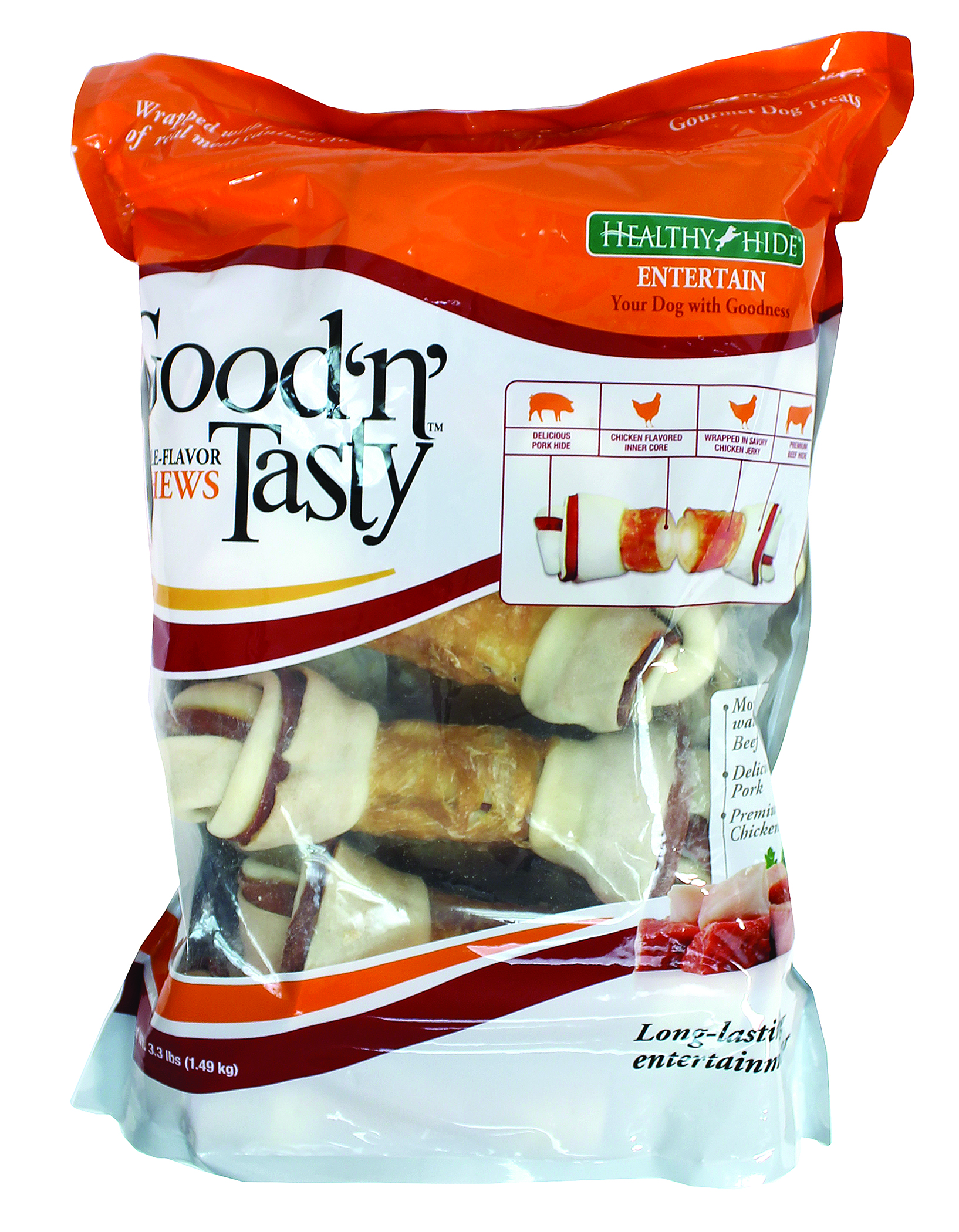 HEALTHY HIDE GOOD N TASTY TRIPLE FLAVOR BONE