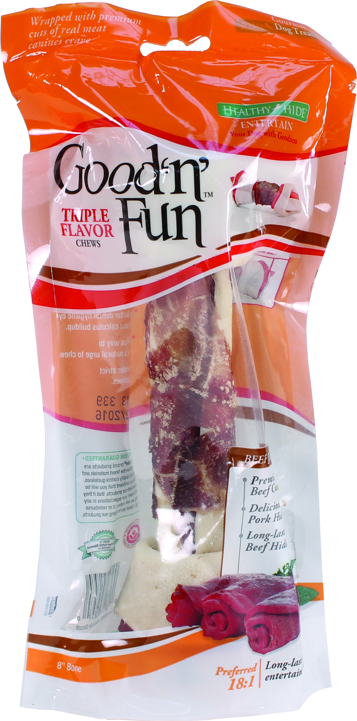 HEALTH HIDE GOOD N FUN TRIPLE FLAVOR BONE