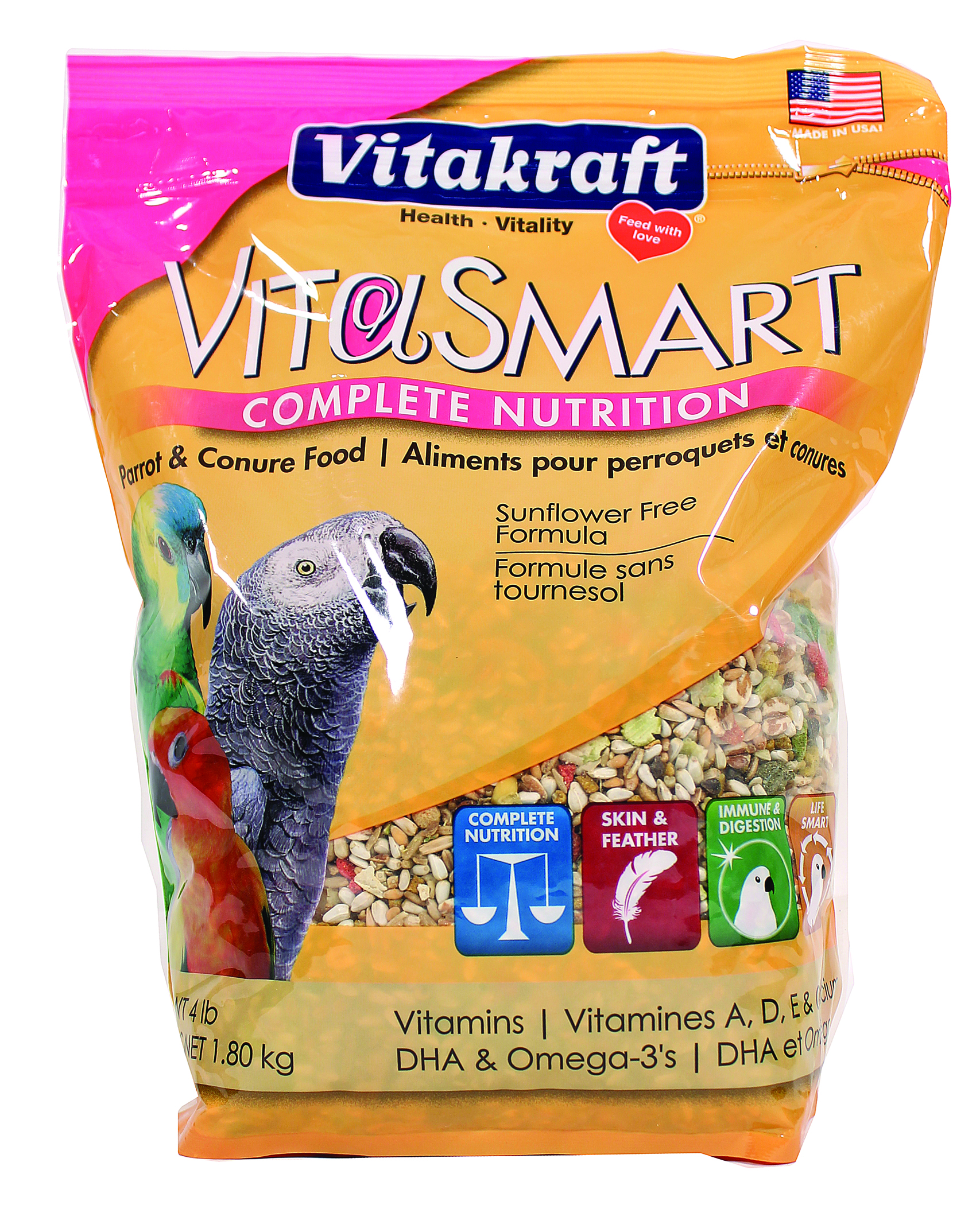 VITASMART SUNFLOWER FREE FORMULA - PARROT/CONURE