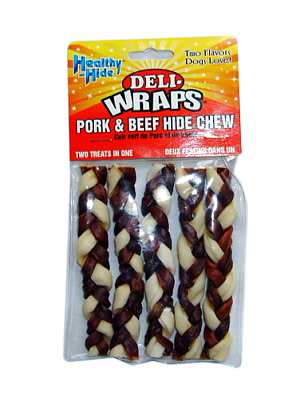 HEALTHY HIDE DELI WRAPS PORK & BEEF HIDE CHEW