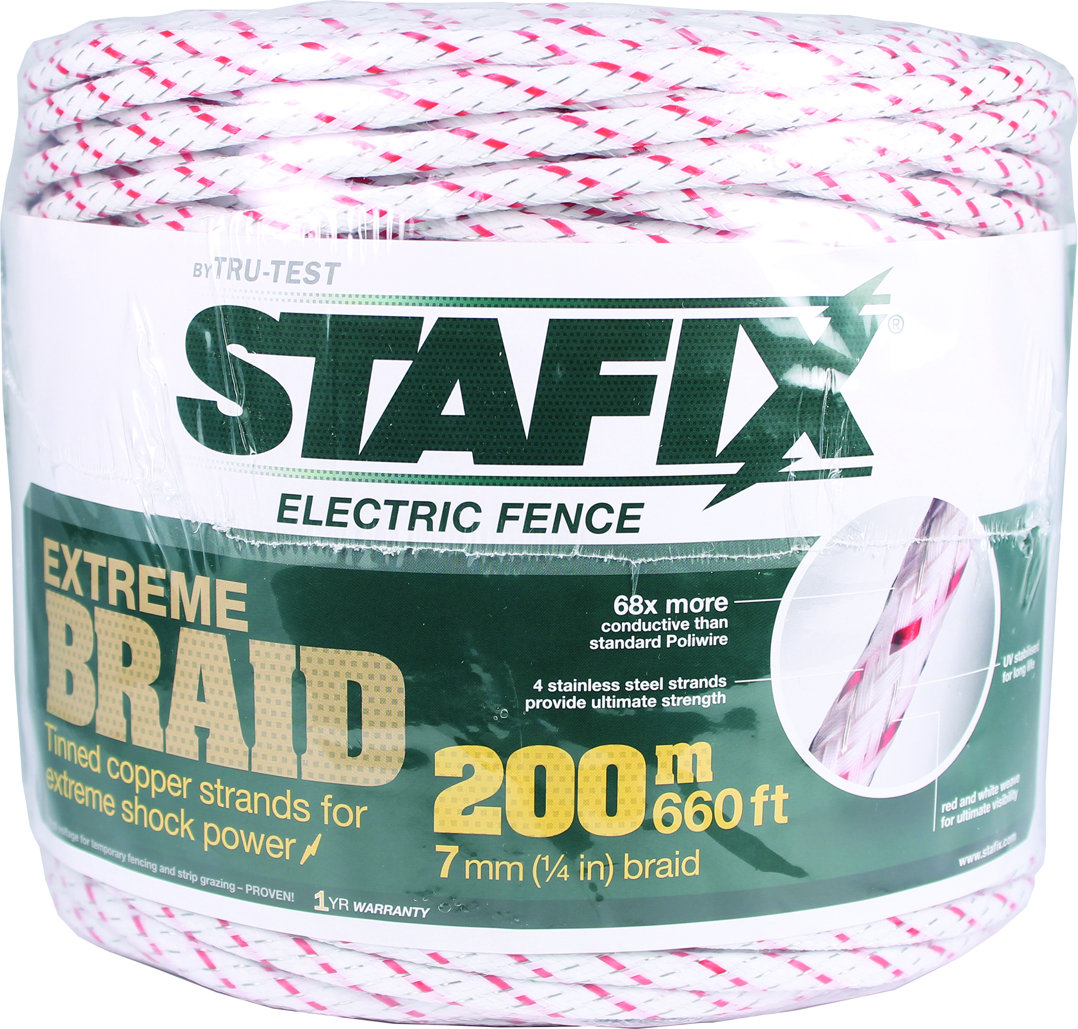 STAFFIX ELECTRIC FENCE EXTREME BRAID COPPER STRAND