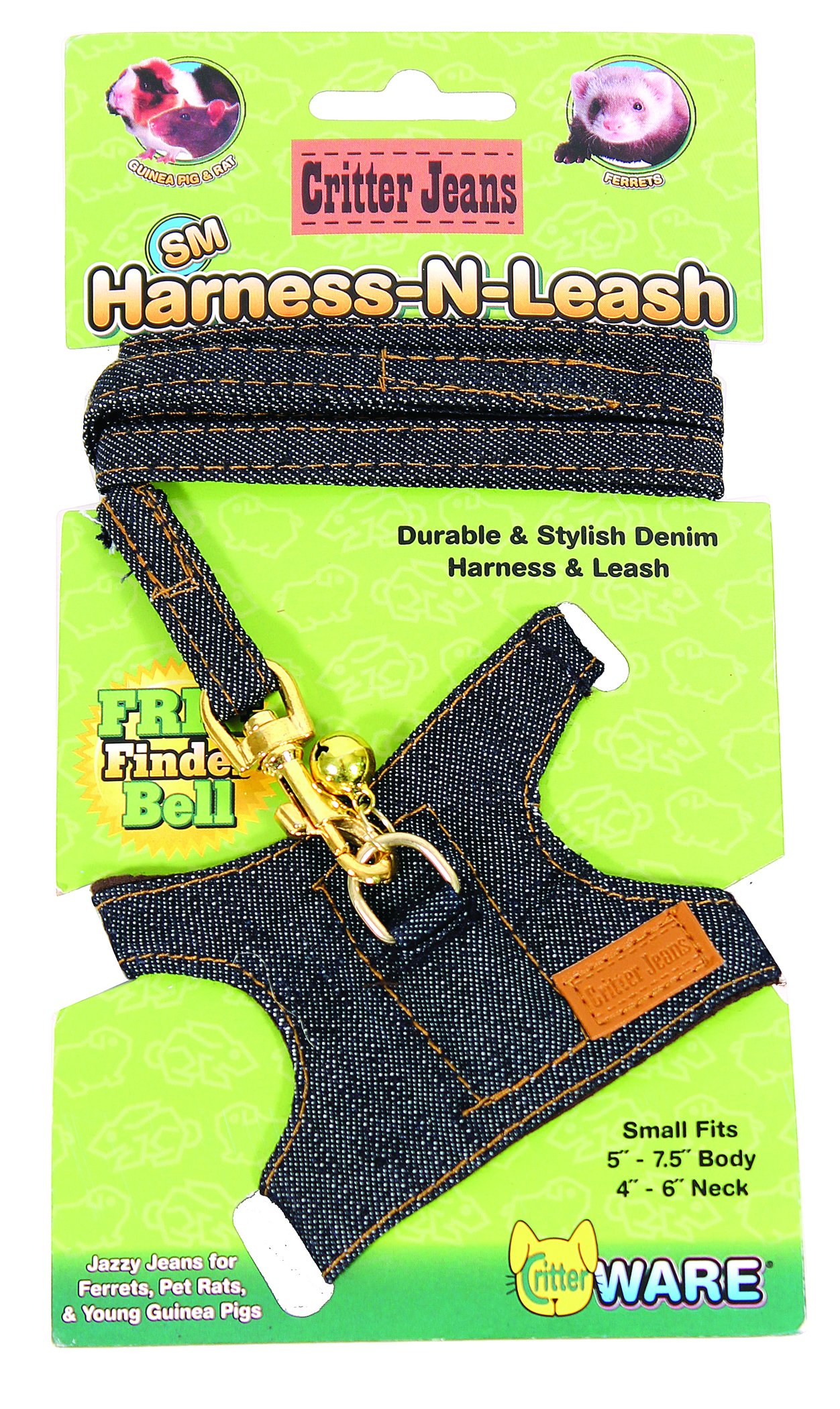 CRITTER JEANS SMALL ANIAML HARNESS-N-LEASH