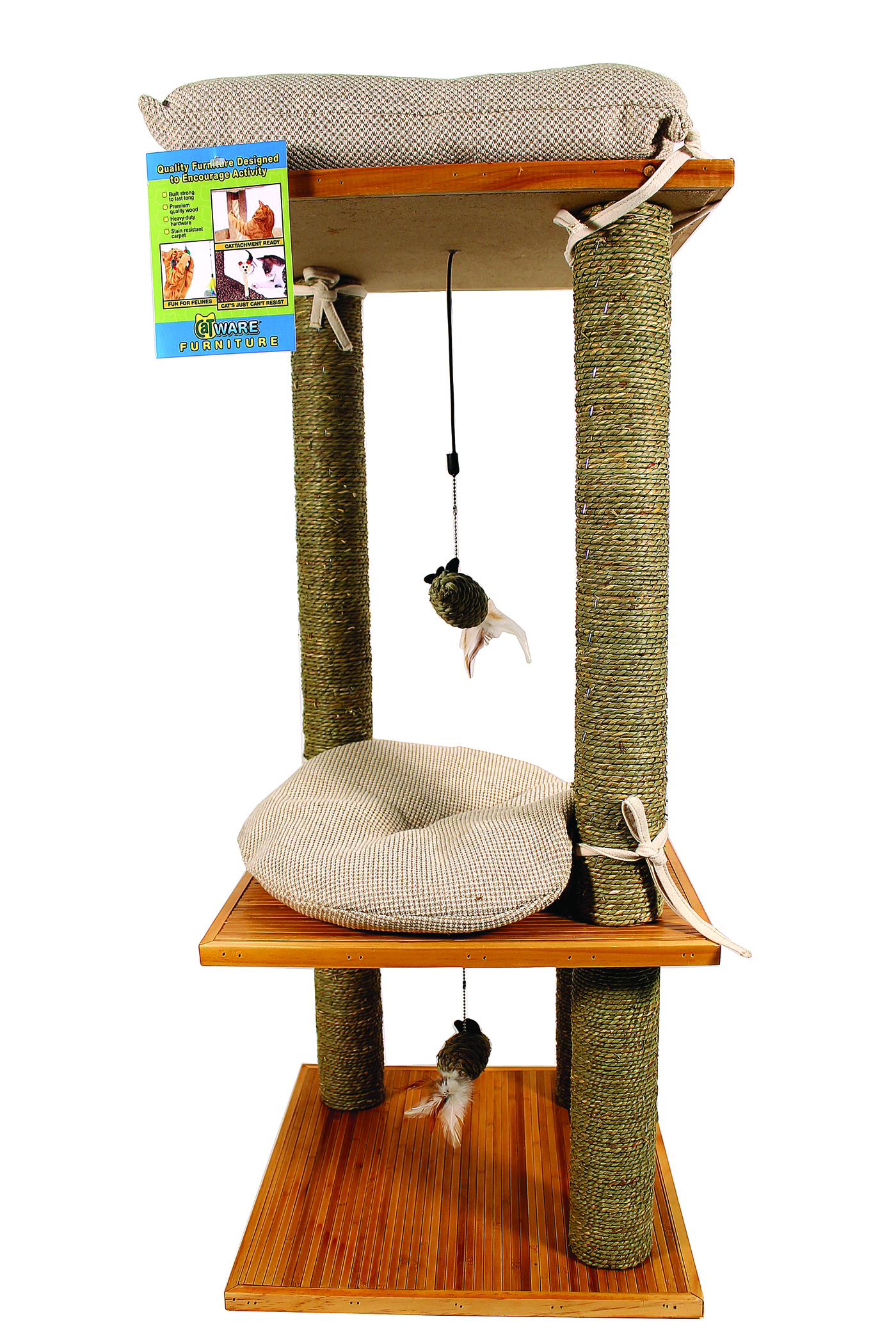 CATWARE BAMBOO BUNGALOW SEAGRASS SCRATCHER