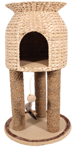 CATWARE HYACINTH & JUTE SCRATCH & SLEEP TOWER