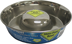 SLOW FEED STAINLESS STEEL BOWL