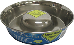 SLOW FEED STAINLESS STEEL BOWL
