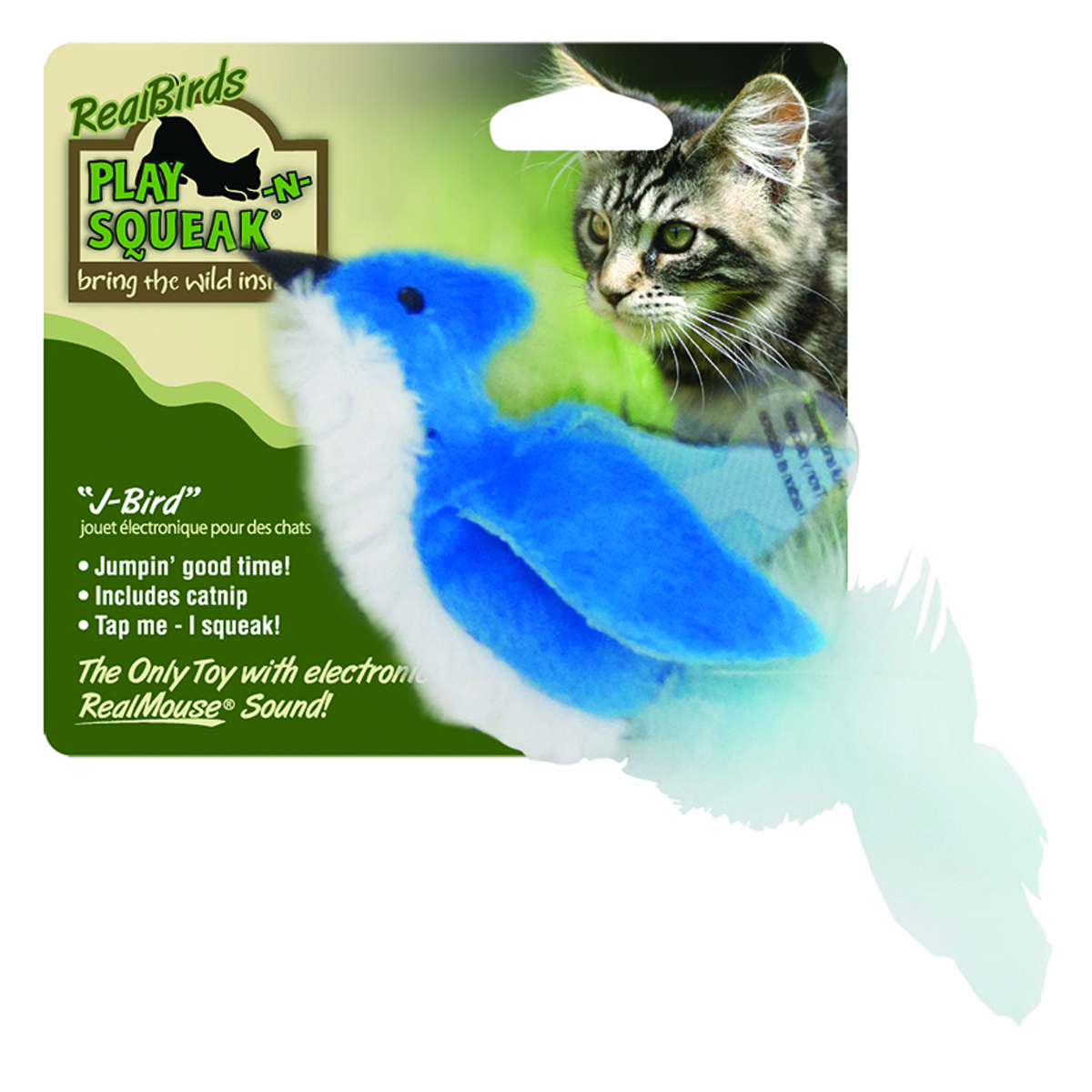 REALBIRDS PLAY-N-SQUEAK - J-BIRD