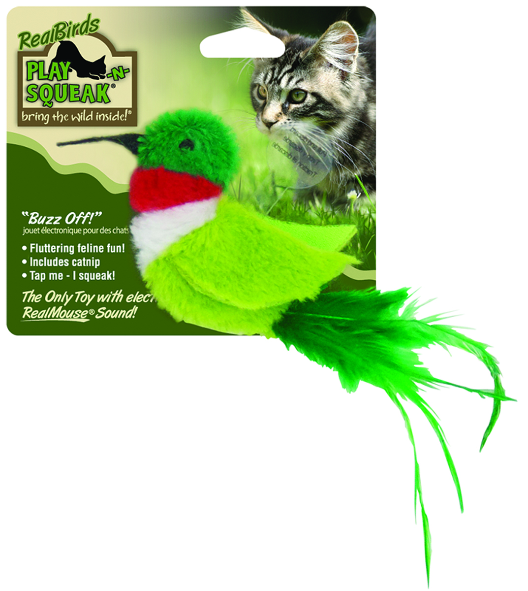REALBIRDS PLAY-N-SQUEAK - BUZZ OFF