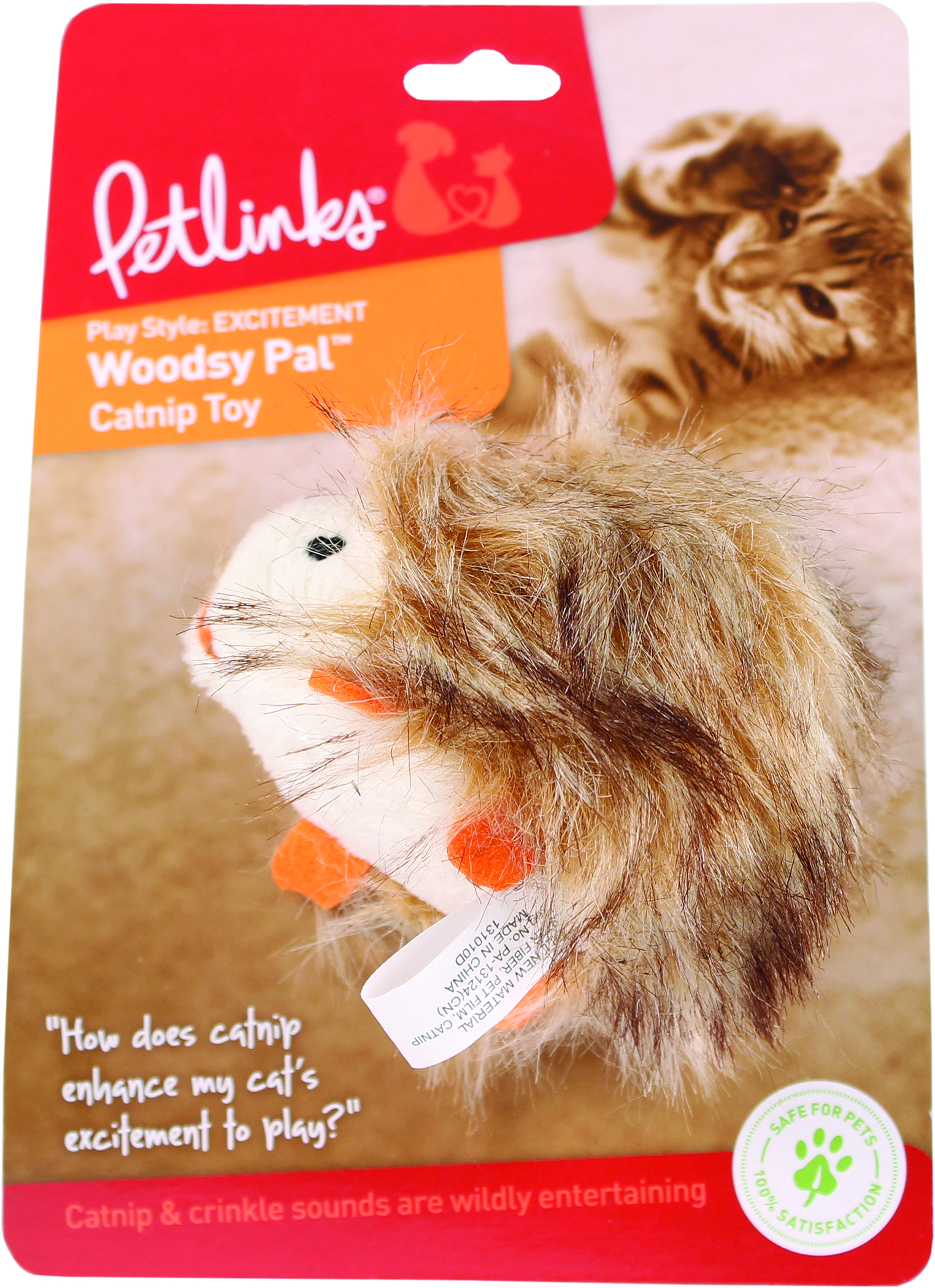 PETLINKS WOODSY PAL CATNIP TOY