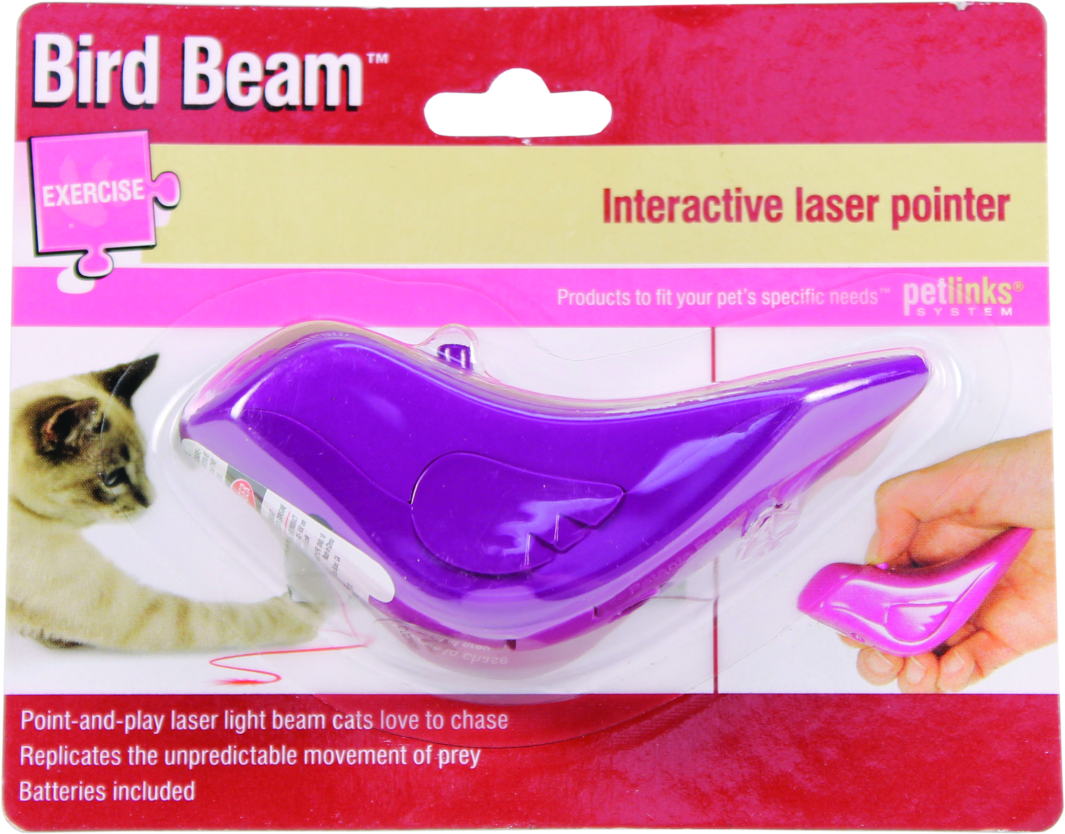 PETLINK BIRDBEAM INTERACTIVE LASER POINTER CAT TOY