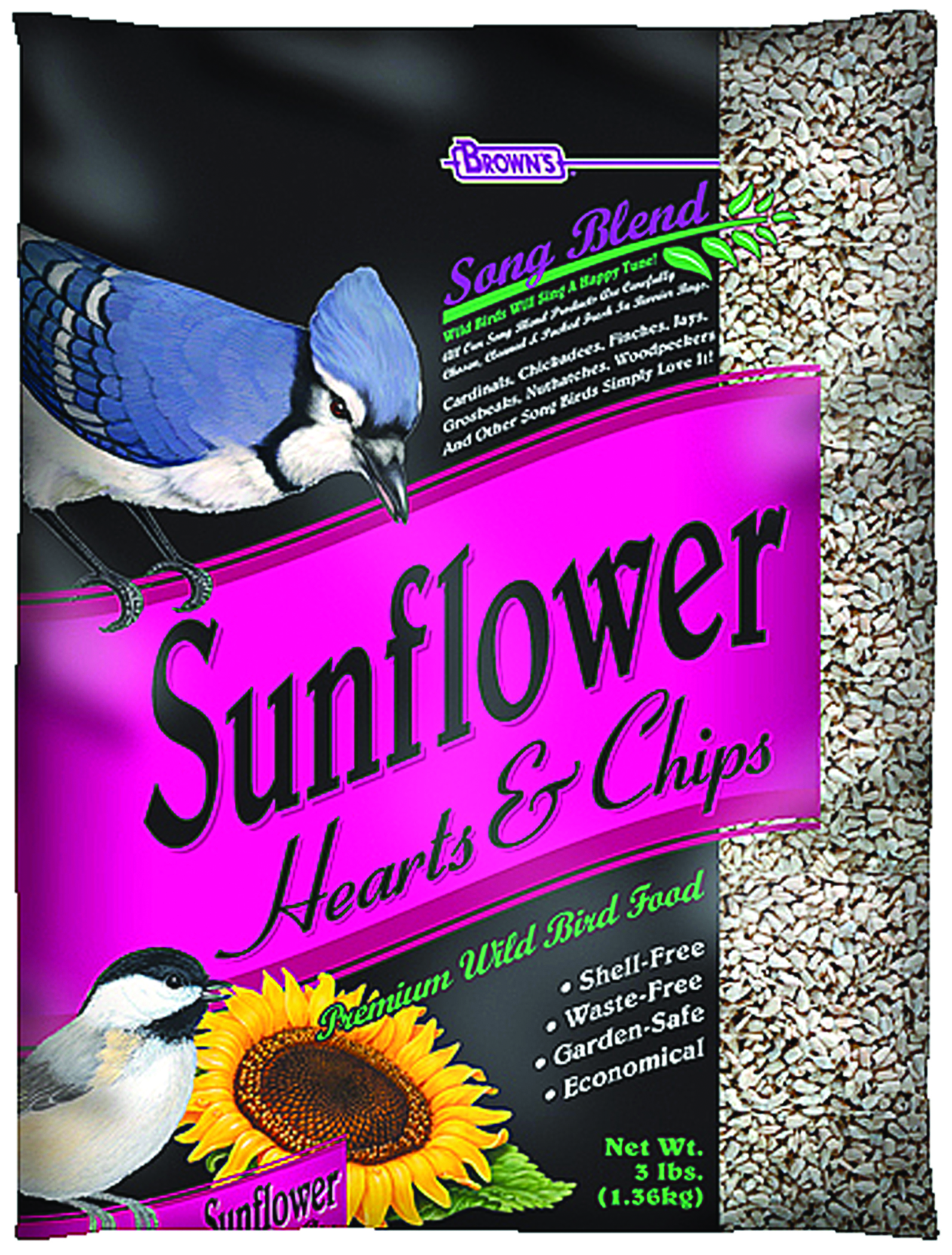 Sunflower Heart Chips - 3 lbs.