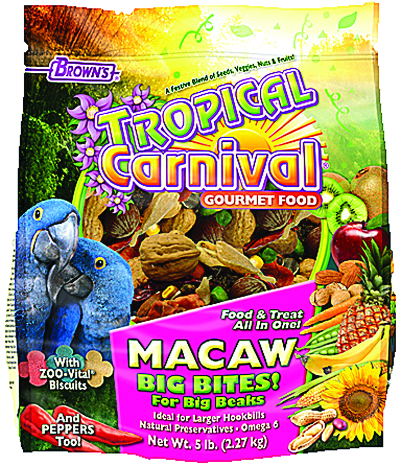 Tropical Carnival Macaw Big Bites Gourmet Food