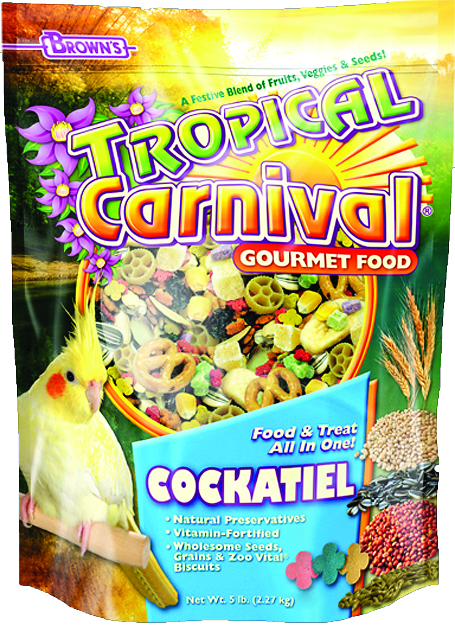 Tropical Carnival Gourmet Cockatiel Food, 5 lb