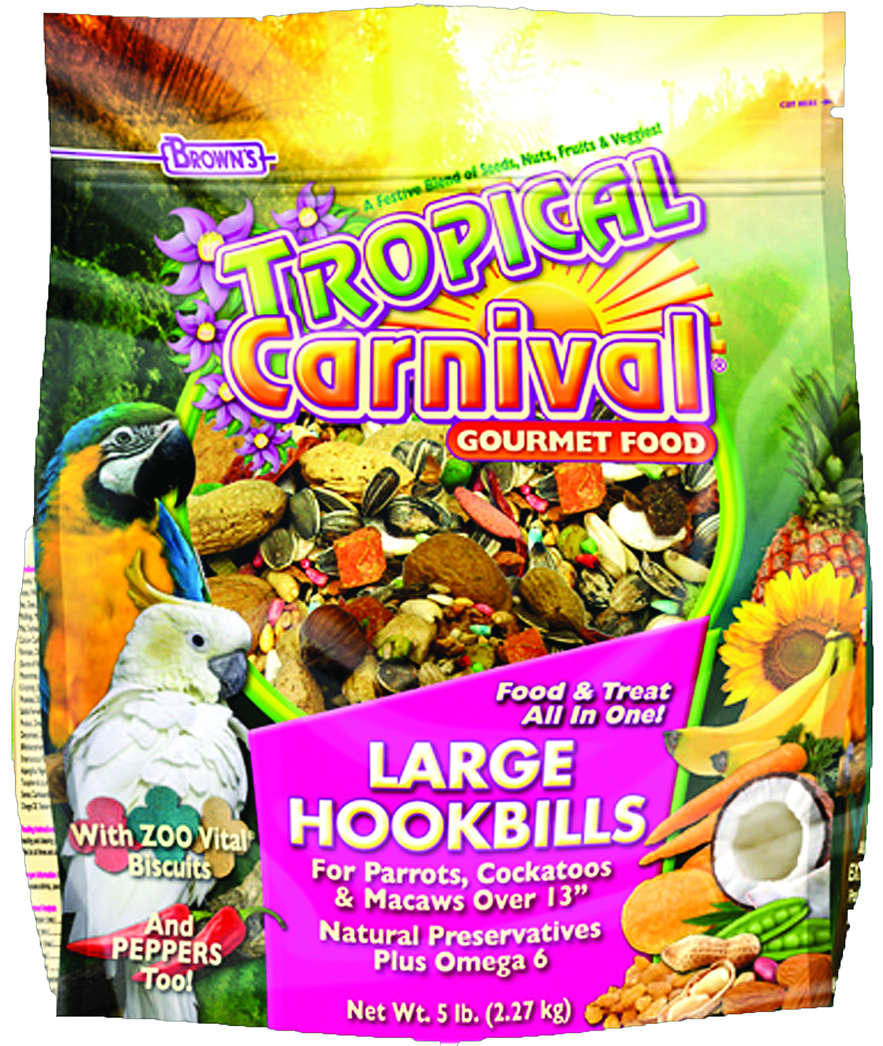 Tropical Carnival Gourmet Large Hookbill Food, 5 lb