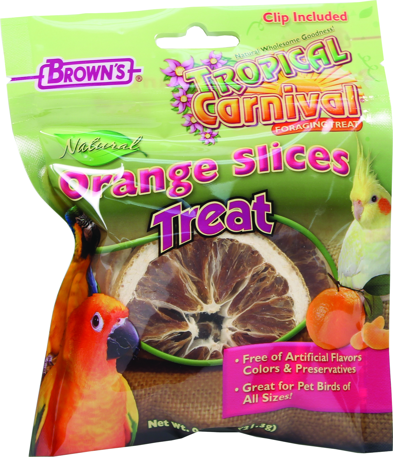 TROPICAL CARNIVAL NATURALS ORANGE SLICES BIRD TRT