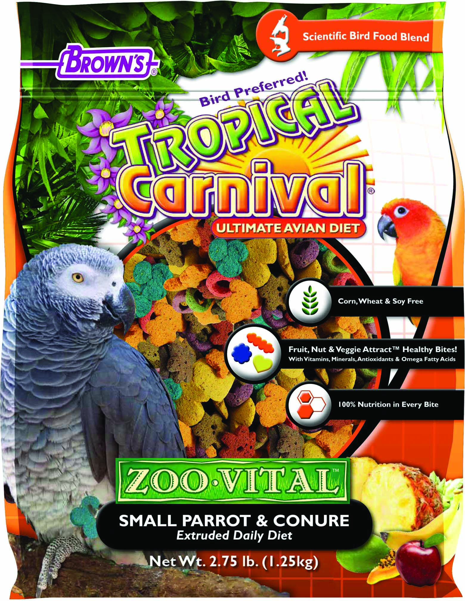 TROPICAL CARNIVAL ZOO-VITAL SMALL PARROT & CONURE