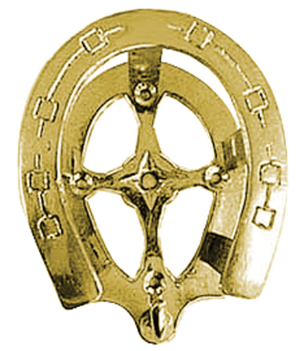 Rack Bridle Brass Horseshoe