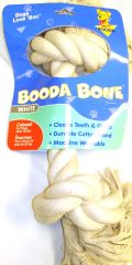 The original booda bone, xx-large rope dog toy, white