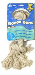 The original booda bone, large rope dog toy, white