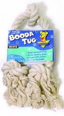The original booda tug, large rope dog toy, white