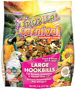 Tropical Carnival Gourmet Large Hookbill Food, 5 lb