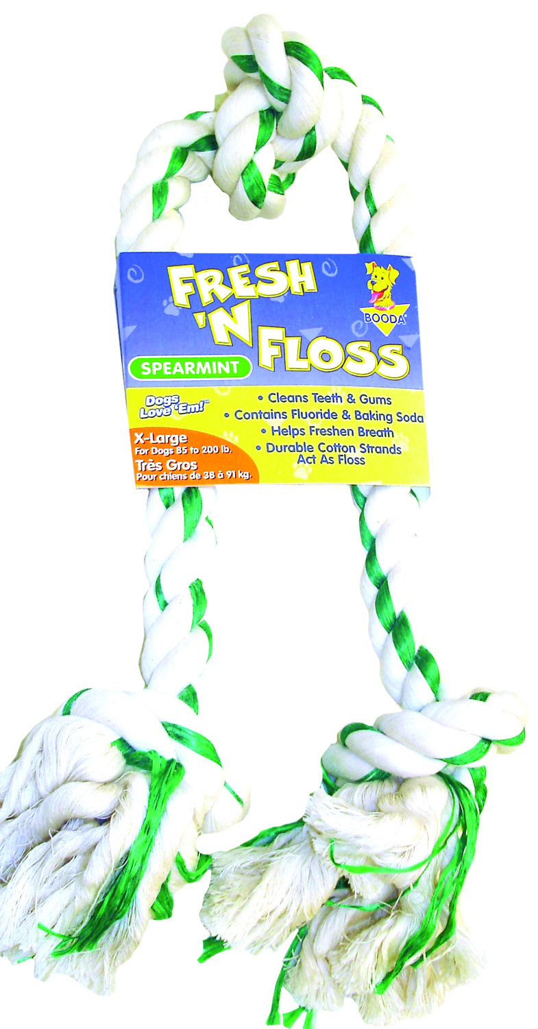Fresh-N-Floss spearmint booda tug, X-large rope dog toy