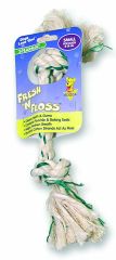 Fresh-N-Floss spearmint booda bone, small rope dog toy