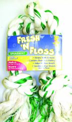 Fresh-N-Floss spearmint booda tug, medium rope dog toy