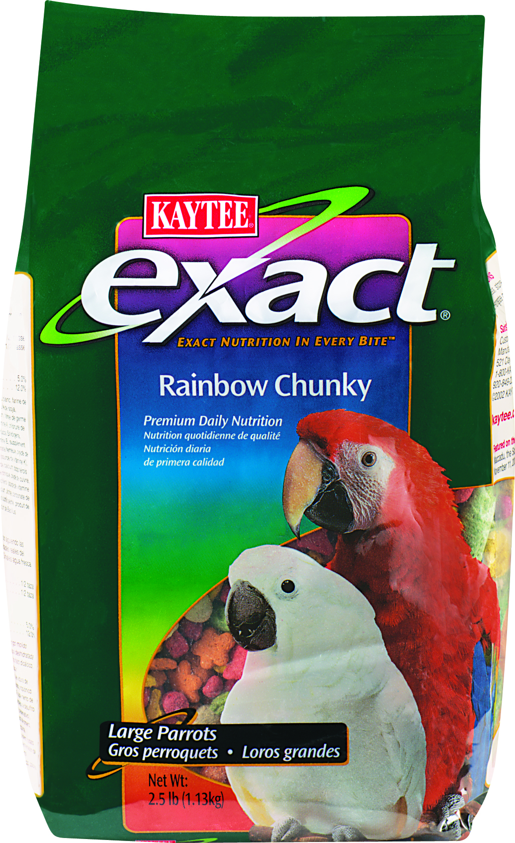 Exact Parrot Rainbow Chunky, 2.5 lb