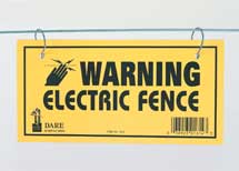 ELECTRIC FENCE WARNING SIGN