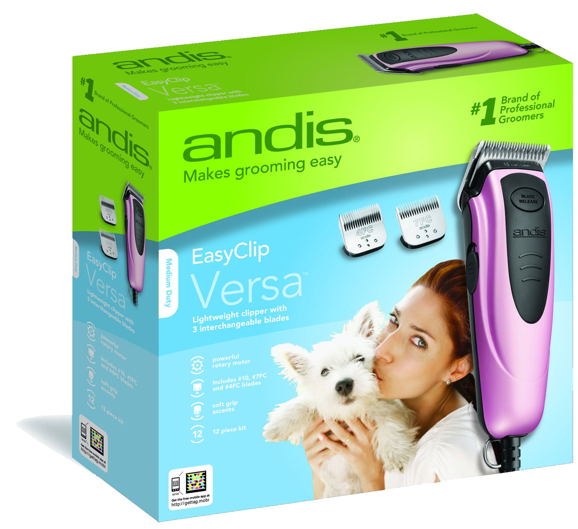 Andis Easy Clip 12-Piece Pet Grooming Kit