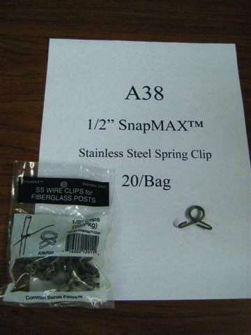 SS Wire Clips 1/2" 20 per bag