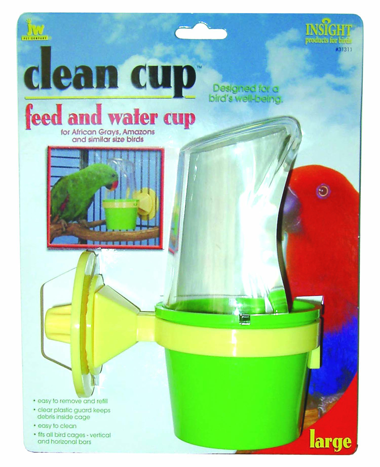 Large feed & water cup